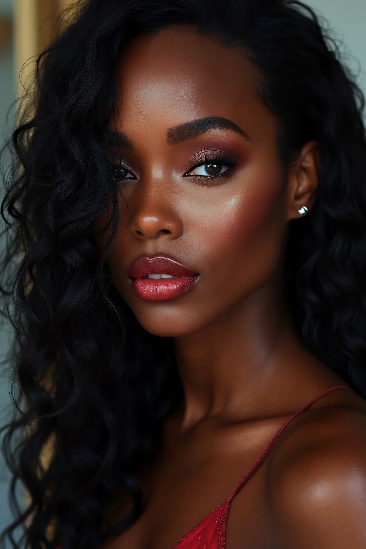 Natural wavy hair with soft movement